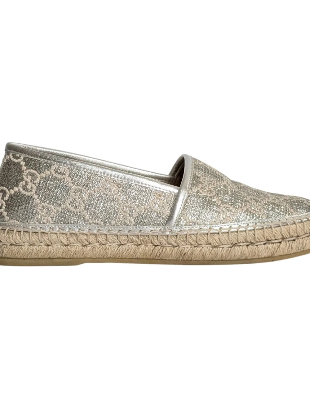 Gucci Gg Signature Heritage Logo Espadrilles Size 39